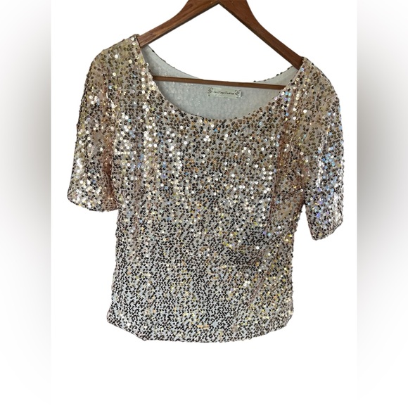 Tops - Sequin Embellished Women's Top by Shi Long Fashion
